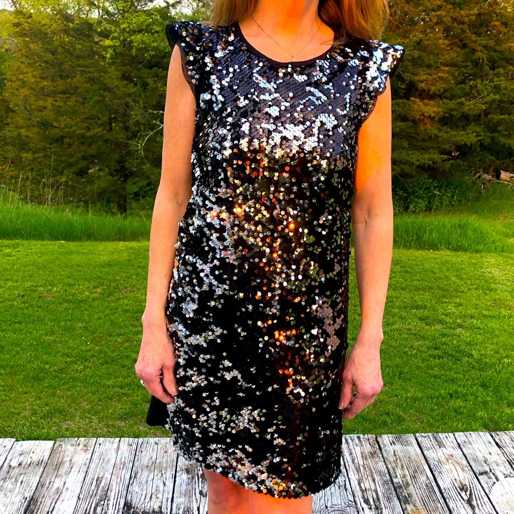 Wonder Nation Girls Sequin Dress (10-12)